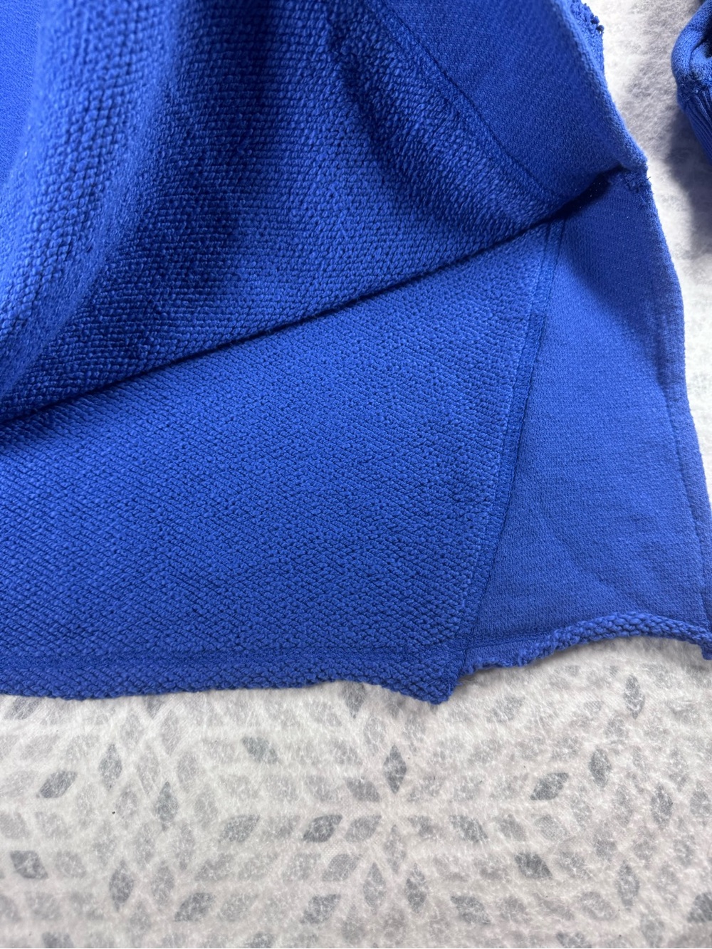We The Free Royal Blue Ribbed Mock Neck Pullover Tunic Dress Comfy Sweatshirt - Picture 14 of 17